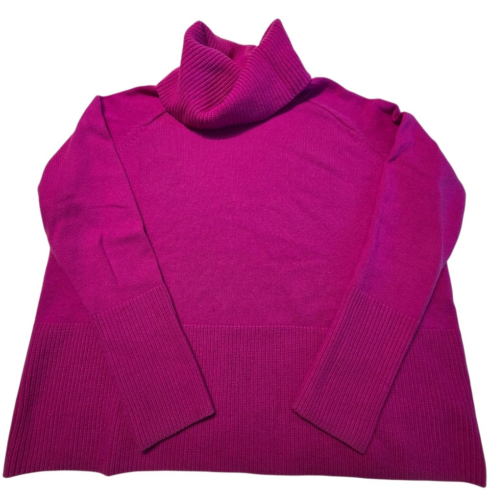 Athleta Aspen Turtleneck Sweater Womens S Pink Good Wool Cashmere Ribbed Hem - Picture 11 of 11